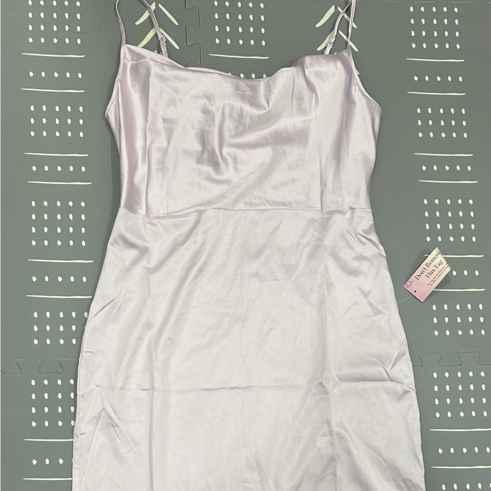 Venus Elegant Lavender Satin Dress